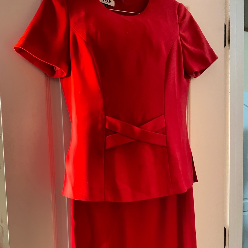 Kasper Red maxi dress size  4P casual/ work dress